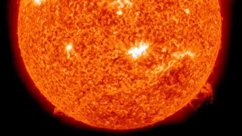Getty Images Solar storms taking place on the sun