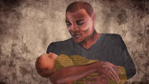 Elaine Jung Man holding baby