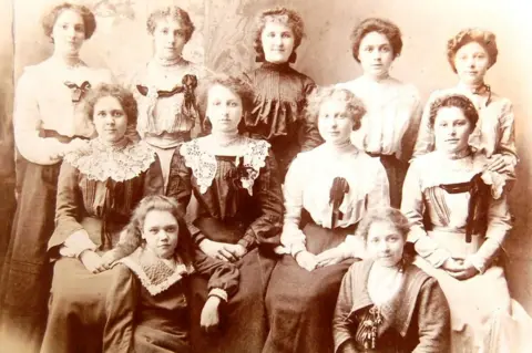 Supplied by Hull Museums Some of Madame Clapham's staff