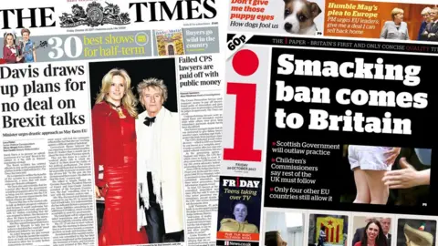The Times and the i front page