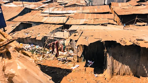 Getty Images Slums like Kibera in the Kenyan capital Nairobi have seen settlements bulldozed rather than authroties deal with development issues (Credit: Getty Images)