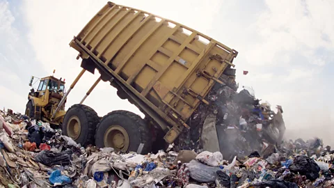 Alamy Millions of tonnes of clothing, shoes and other textiles end up in landfill every year because very little is sent for recycling (Credit: Alamy)