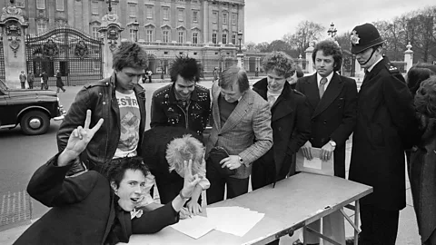Getty Images The Sex Pistols released their controversial single God Save the Queen in 1977 – the Silver Jubilee year (Credit: Getty Images)