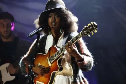 PA Lauryn Hill performing at the MOBOs