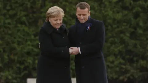 EPA Angela Merkel and Emmanuel Macron
