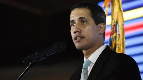 Getty Images Opposition leader and self-declared interim president of Venezuela Juan Guaidó, 31 January 2019