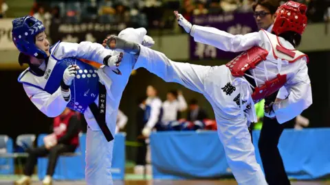 Getty Images A taekwondo fight