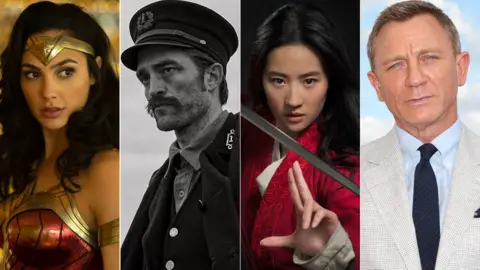 Warner Bros/Universal/Disney/Getty Images Gal Gadot as Wonder Woman, Robert Pattinson in The Lighthouse, Yifei Liu as Mulan and Daniel Craig