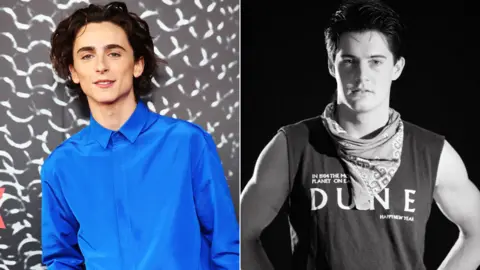 Getty Images/EPA Timothee Chalamet and Kyle MacLachlan