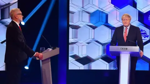 BBC Boris Johnson and Jeremy Corbyn