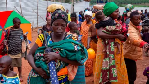 Getty Images Burundian refugees in Tanzania