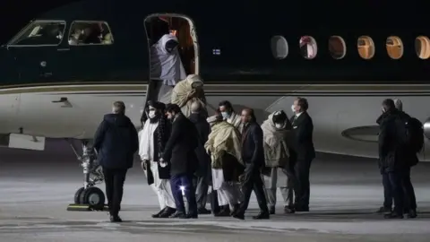 EPA Taliban officials are in Norway for talks with western officials