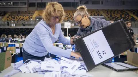 PA Media Glasgow election count