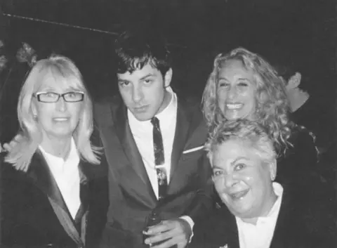Barbara Charone Charone (right) alongside her business partner Moira Belloas (left) and one of their clients, superstar DJ/producer Mark Ronson and his mum at the Brit Awards