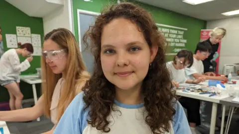 BBC Ivana Bakhaevia pictured in a classroom