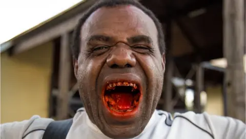 Kathleen Prior Man chewing beetle nut