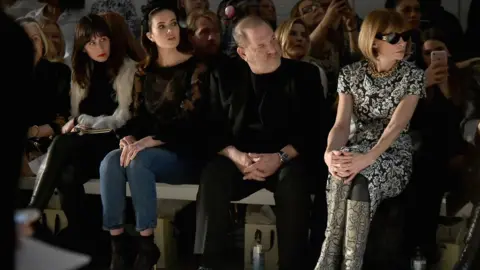 Getty Images Mandy Moore, Harvey Weinstein, and Anna Wintour