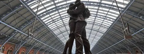Statue at St Pancras station