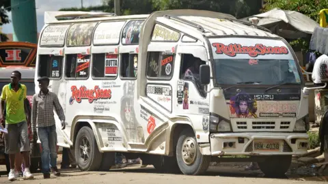TONY KARUMBA/AFP/GETTY IMAGES 'Matatu' in a suburb of Nairobi