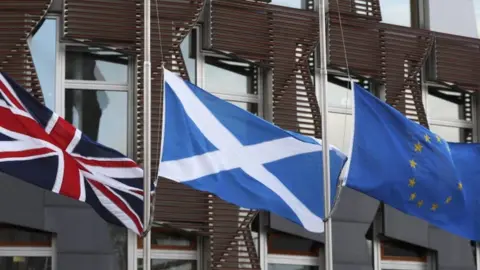 PA flags at Holyrood
