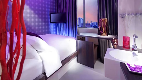 A standard room at the Moon Hotel in Little India.