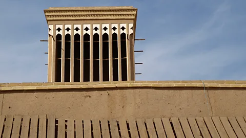 A decorated wind-catcher in Yazd. (Marian Reid)