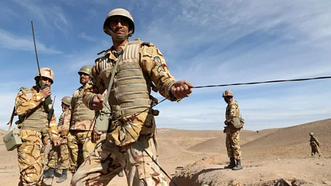 Getty Images Iranian soldiers participate in military manoeuvres near Mashhad in northeastern Iran in 2015 (Credit: Getty Images)