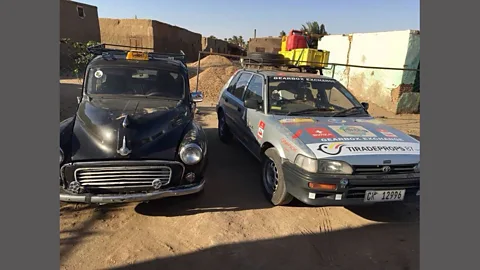 Julia Albu Albu was inspired to take the journey after listening to a radio show about former South African President Jacob Zuma’s extravagant taste in cars (Credit: Julia Albu)