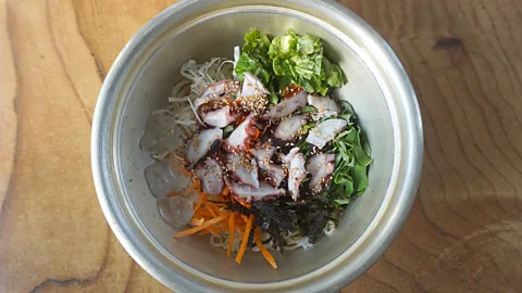 Hahna Yoon People flock from all over Korea to taste Park's unique taste on sea urchin noodles (Credit: Hahna Yoon)