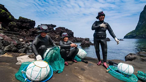 robertharding/Alamy Today, fewer than 4,000 haenyeo remain and 84% are 60 or older (Credit: robertharding/Alamy)
