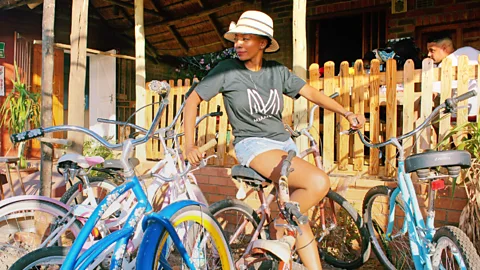 Sharon Tshipa Cycling for day-to-day transport is not seen as a desirable method of transport in Gaborone (Credit: Sharon Tshipa)