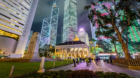 TwilightShow/Getty Images Tai chi is particularly beloved in Hong Kong for its ability to relieve stress and improve health (Credit: TwilightShow/Getty Images)