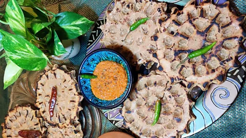 Neeta Lal Khoba roti is made from wheat flour, salt, chilli flakes and carom seeds (Credit: Neeta Lal)