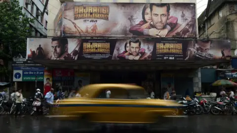 Getty Images A poster of the Hindi film Bajranji Bhaijaan.