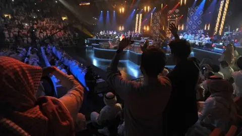 AFP Saudis attend a concert in Jeddah on January 30, 2017.