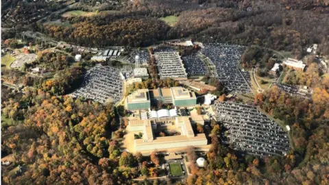DANIEL SLIM/AFP/Getty Images Aerial image of George Bush Center for Intelligence, the headquarters of the Central Intelligence Agency (the CIA), located in Langley in Virginia, United States, taken on November 7, 2018