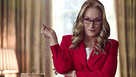 Alamy Meryl Streep's self-serving POTUS in Don't Look Up was referred to as a "girlboss" president by many critics (Credit: Alamy)