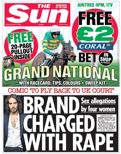 The front page of The Sun.