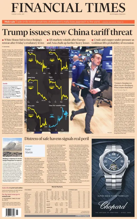 Financial Times: Trump threatens additional 50% tariffs on China